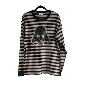 Hanna Anderson X Star Wars Darth Vader  Men Long Sleeve Shirt Stripe Size L NWT